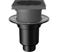 Трап регулируемый Fachmann T 616.1 PNsP 241x241 (вертикальный выпуск, с прижимным фланцем, DN 110/160)