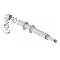 Комплект дымохода Rommer АНТИЛЕД 60/100 мм, 1220 мм (для котлов Baxi (кроме ECO Nova/Classic), Viessmann, Kiturami, Mizudo, Beretta, Oasis, Wolf, Tiberis, DeDietrich), хомут в комплекте