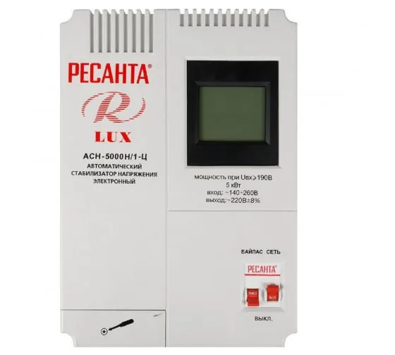 Стабилизатор напряжения Ресанта Lux АСН-5000Н/1-Ц