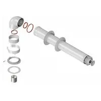 Комплект дымохода Rommer СТАНДАРТ универсальный 60/100 мм, 900 мм (кроме котлов Immergas и Navien Deluxe 75/100 стар.)