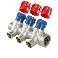 Коллектор для водоснабжения с регулирующими вентилями VALTEC 3/4* х 1/2* - 2 отвода (VTc.560.N.0502)