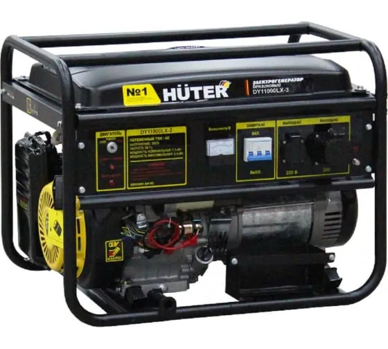 Электрогенератор бензиновый Huter DY11000LX-3-электростартер (380 В)