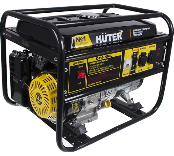 Электрогенератор бензиновый Huter DY5000L
