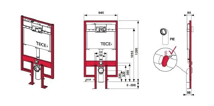 Смывной бачок TECEbox Octa имеет глубину всего 8 см