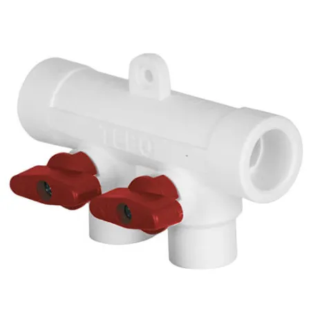 Распределительный коллектор TEBO TR-TB 40 х 20 х 4 отопительных контура (красный)