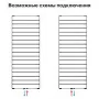 Радиатор биметаллический вертикальный Rifar CONVEX VR 500 х 22 секции (цвет ТИТАН), подключение нижее