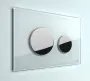 Кнопка смыва TECE Loop 9240660 белое стекло, кнопка хром