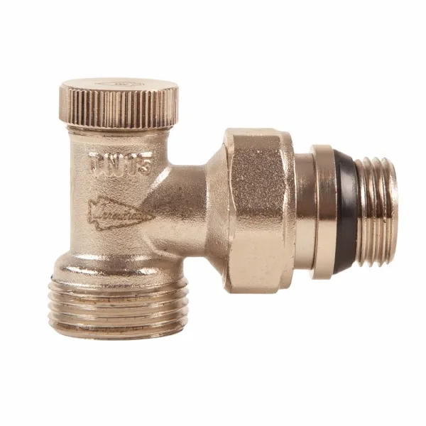 Запорный радиаторный клапан Arrowhead Element, угловой евроконус, Ду15