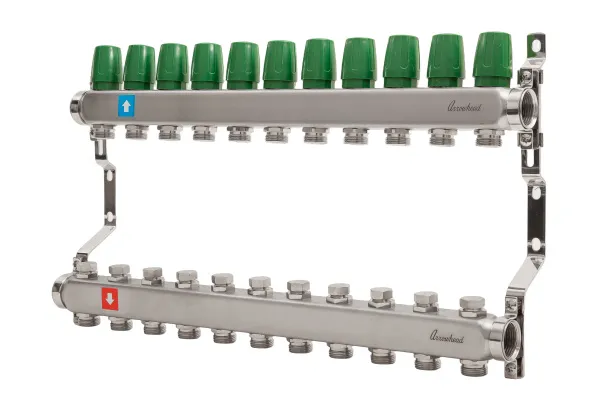 Коллектор из нержавеющей стали в сборе без расходомеров, 11 выхода ARROWHEAD