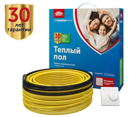 Кабель нагревательный Национальный Комфорт БНК 21.5 м/300 Вт Мастер с терморегулятором