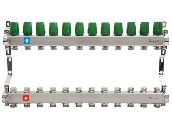 Коллектор из нержавеющей стали в сборе без расходомеров, 12 выхода ARROWHEAD
