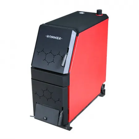 Котел твердотопливный Rommer 31 кВт (с возможностью установки ТЭНА, терморегулятора/турбокомплекта, пеллетной горелки Котел твердотопливный Rommer 31 кВт (с возможностью установки ТЭНА, терморегулятора/турбокомплекта, пеллетной горелки