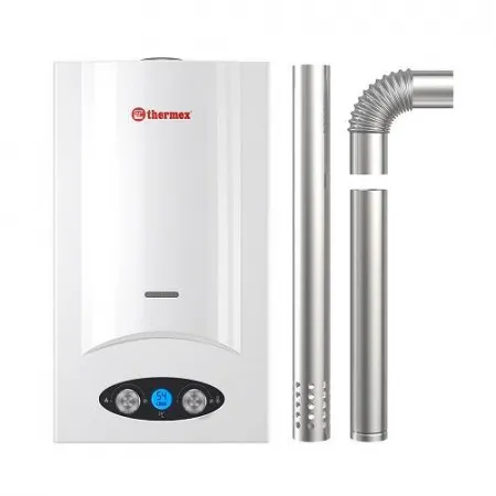 Водонагреватель газовый проточный (газовая колонка) Thermex G 20 TD Pro - 20,0 кВт (дымоход в комплекте)
