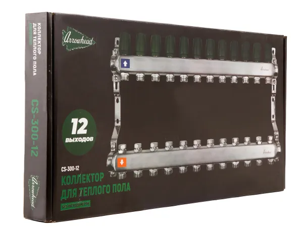 Коллектор из нержавеющей стали в сборе без расходомеров, 12 выхода ARROWHEAD