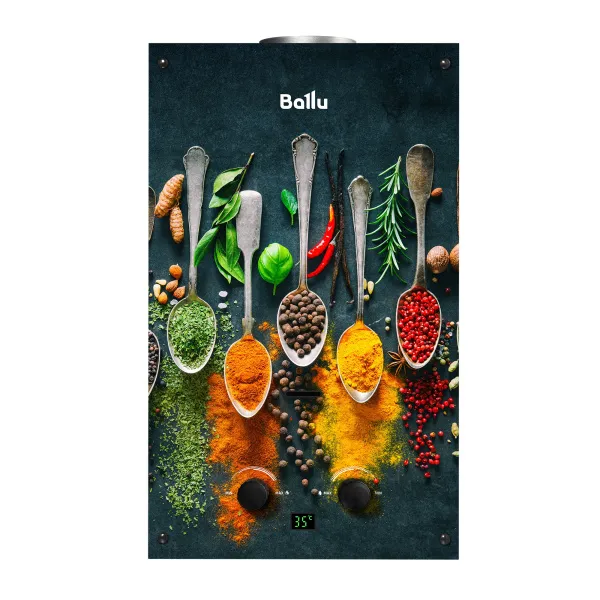Водонагреватель газовый проточный (газовая колонка) Ballu GWH 10 Fiery Glass Curry