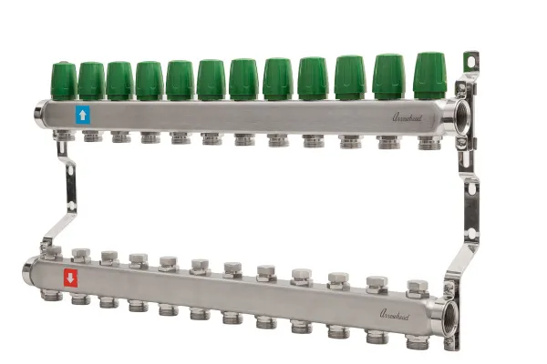 Коллектор из нержавеющей стали в сборе без расходомеров, 12 выхода ARROWHEAD