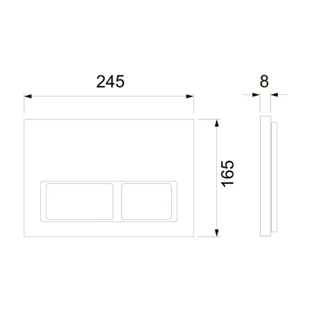 Комплект для установки подвесного унитаза: TECEspring, пластиковая панель смыва TECEspring V, черная матовая