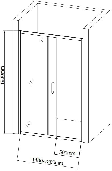 Душевая дверь в нишу Aquanet SD-1200A 120 см