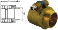 Зажимной наконечник для полимерных труб Usystems PN10 25 x 3,5 - R 3/4* (НР)