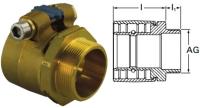 Зажимной наконечник для полимерных труб Usystems PN6 25 x 2,3 - R 3/4* (НР)