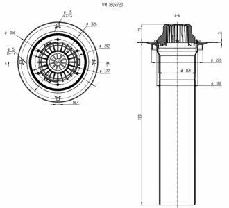 Кровельная воронка Fachmann VM 160х720