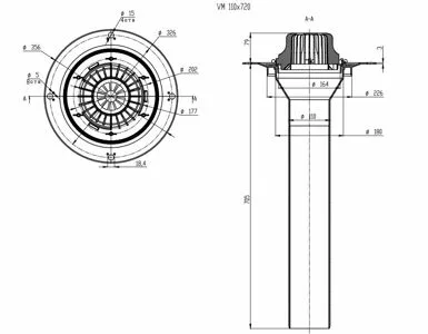 Кровельная воронка Fachmann VM 110х720