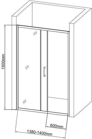 Душевая дверь в нишу Aquanet SD-1400A 140 см
