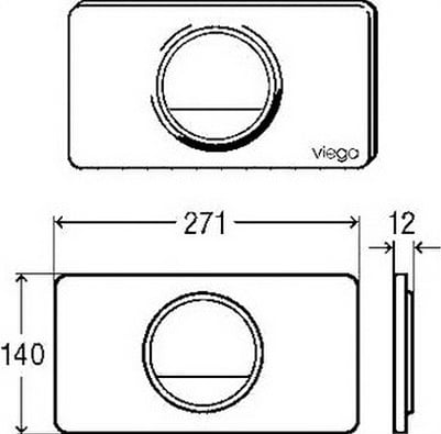 Кнопка смыва Viega Visign for Style 13 654498 белая