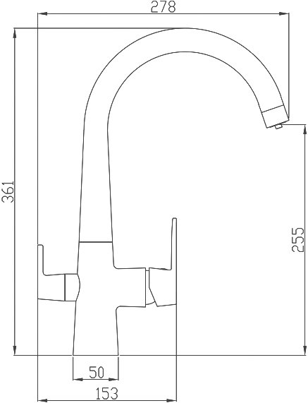 Смеситель Steel Hammer SH 819 BLACK BR для кухонной мойки