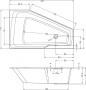 Акриловая ванна Riho Rething Space L, 180х110