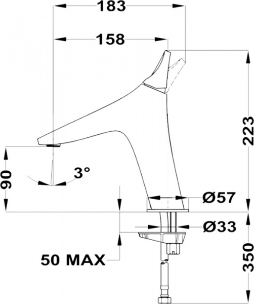 Смеситель для раковины TEKA Sense 91386020G2