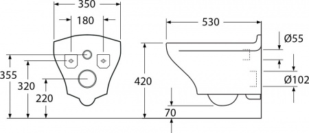 Комплект  Система инсталляции для унитазов Grohe Rapid SL 38772001 3 в 1 с кнопкой смыва + Унитаз подвесной Gustavsberg Estetic Hygienic Flush белый