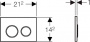 Кнопка смыва Geberit Omega 20 115.085.KH.1 хром, матовый хром