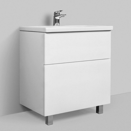 Мебель для ванной AM.PM Gem 75 белый глянец, с 2 ящиками + Сертификат AM.PM на 30 дней подписки на медиасервис
