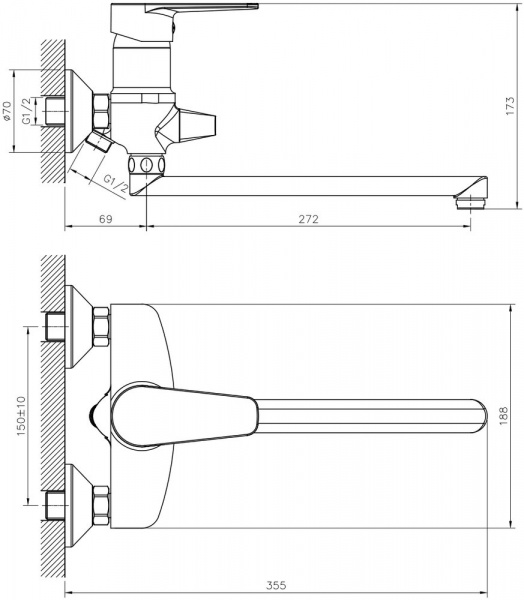 Универсальный смеситель Decoroom SO72 SO72043