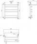 Полотенцесушитель водяной Тругор Браво ПМ 3 П ЛЦ4 L, 50x60x40, с полкой