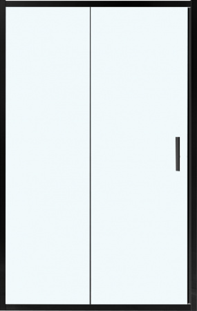 Душевая дверь в нишу Vincea Garda VDS-1G130CLB 130 см, профиль черный, стекло прозрачное
