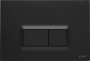 Комплект  Система инсталляции VitrA 800-2014 с кнопкой смыва, черная + Чаша для унитаза подвесного VitrA Shift 7742B003-0075 белая глянцевая + Крышка-сиденье VitrA Shift 91-003-009 с микролифтом, петли хром