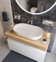 Мебель для ванной с раковиной Duravit Luv 60: столешница 100, дуб французский, без отверстий + 2 тумбы 50