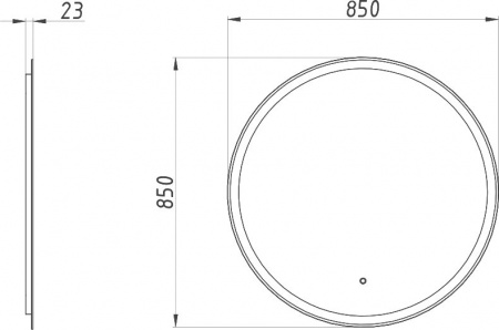 Зеркало ASB-Woodline Марика 85 круглое