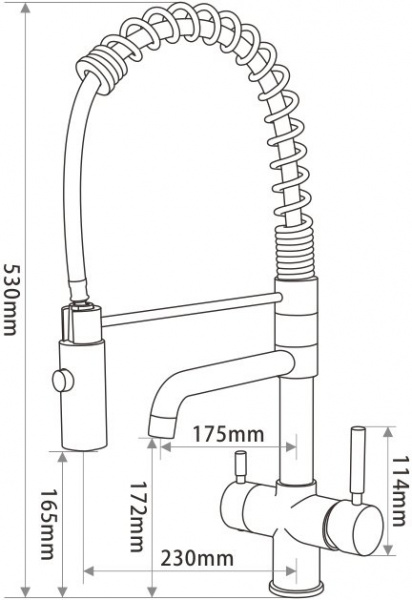 Смеситель Seaman Barcelone SSL-5370 Water для кухонной мойки