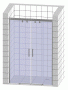 Душевая дверь в нишу GuteWetter Slide Door GK-864 140 см стекло бесцветное, профиль хром