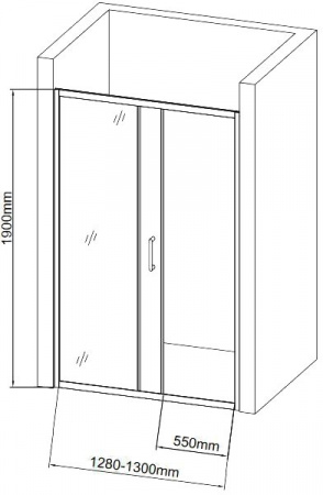 Душевая дверь в нишу Aquanet SD-1300A 130 см