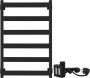 Полотенцесушитель электрический Secado Комано 1 80x50, ТЭН КТХ 4, черный матовый, R