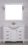 Мебель для ванной ValenHouse Эллина 105 белая, 6 ящиков, 1 дверца, ручки бронза