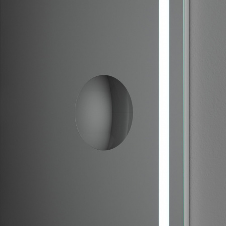 Зеркало AM.PM Gem 55 с LED-подсветкой, часами и косметическим зеркалом