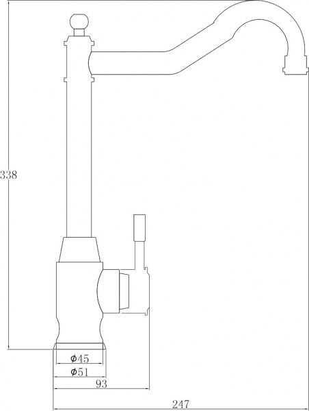 Смеситель Steel Hammer SH 5208 INOX для кухонной мойки