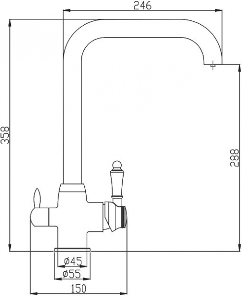 Смеситель для кухни Steel Hammer SH 725 SATIN