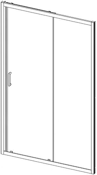 Душевая дверь в нишу Vincea Alpha VDS-3AL100MT 100 см, стекло текстурное, хром