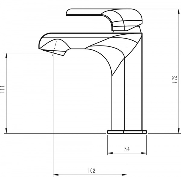 Смеситель для раковины Swedbe Iris 2210